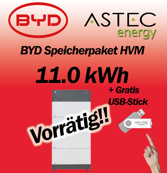 BYD HVM Speicher 4x 2,76 kWh HVM 11.04 Batterie BYD Speicher