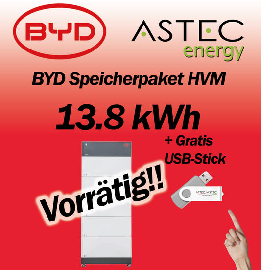 BYD HVM Speicher 5x 2,76 kWh HVM 13,8 Batterie BYD Speicher