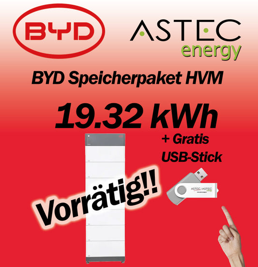 BYD HVM Speicher 7x 2,76 kWh HVM 19,32 Batterie BYD Speicher
