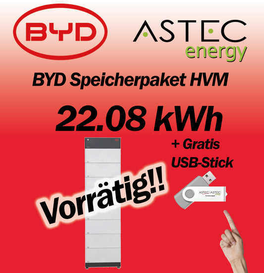 BYD HVM Speicher 8x 2,76 kWh HVM 22,08kWh Batterie BYD Speicher