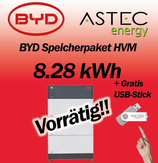 BYD HVM Speicher 3x 2,76 kWh HVM 8,28 Batterie BYD Speicher