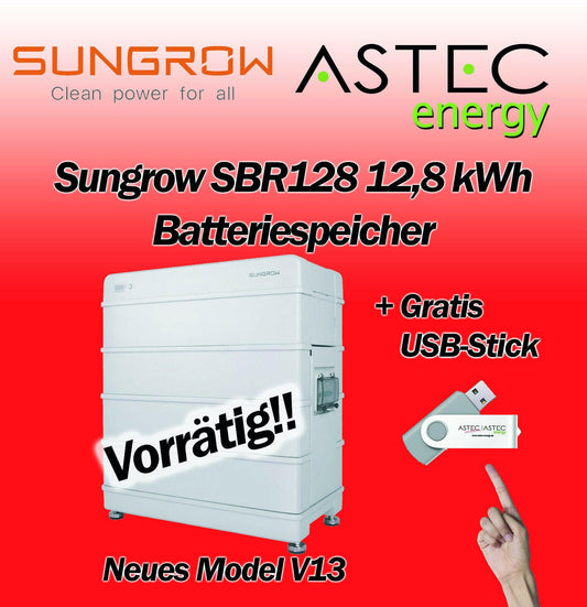 Sungrow SBR128 12,8KW Batteriespeicher Paket Stromspeicher Model V13 GRATIS USB