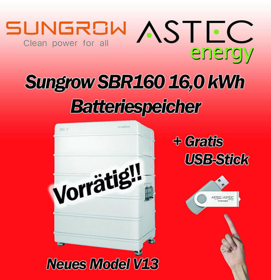 Sungrow SBR160 16,0KW Batteriespeicher Paket Stromspeicher Model V13 GRATIS USB