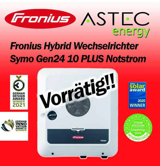 Fronius Hybrid Wechselrichter Symo Gen24 10.0 PLUS Notstrom 3Phase