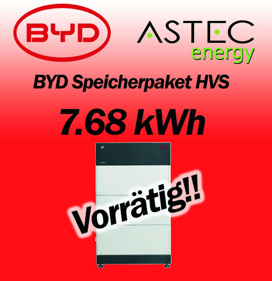 BYD HVS Speicher 3x 2,56 kWh HVS 7.7 Bat. BCU BOX BYD Speicher