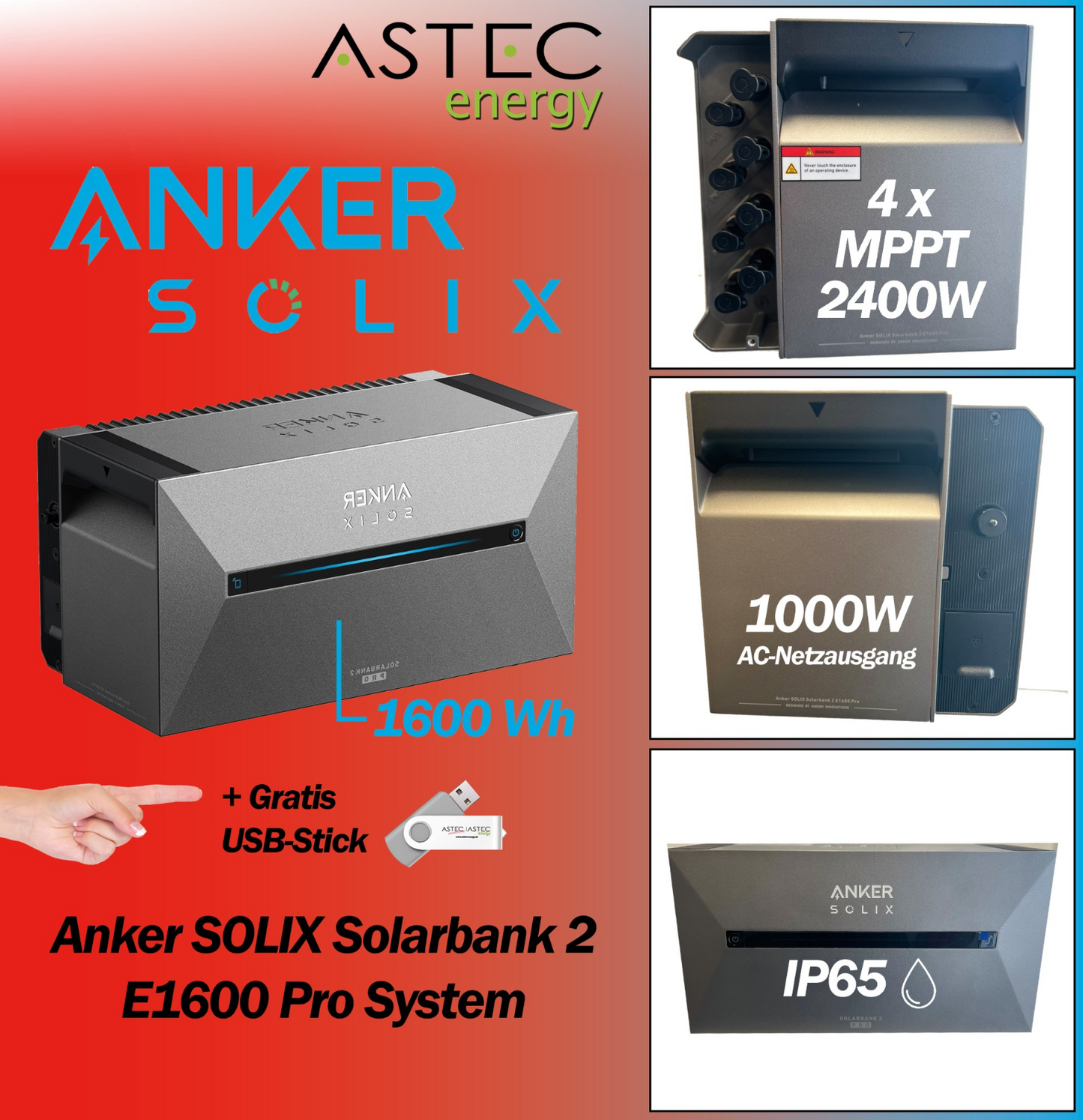 ANKER SOLIX PRO Solarbank 2 E1600 Speicher