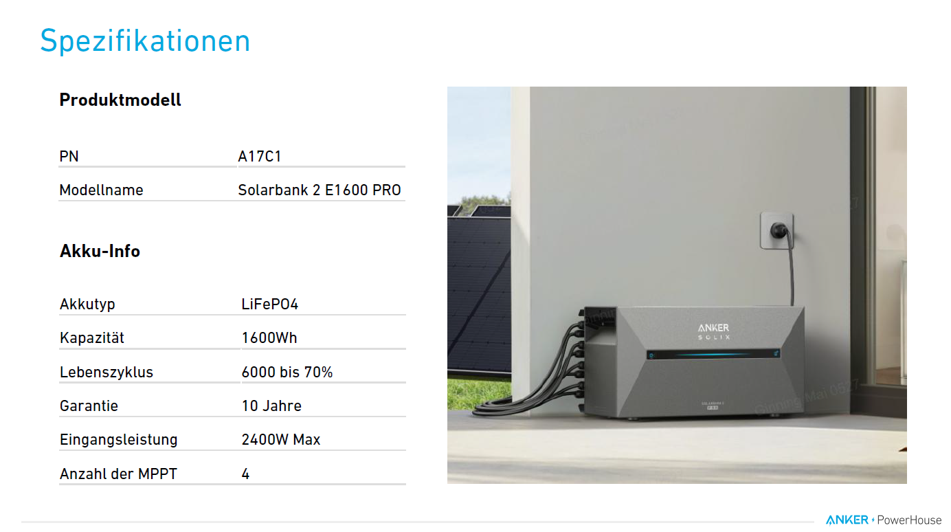 Anker Solarbank 2 Pro E1600 - Speicher für Balkonkraftwerk inkl. Smartmeter