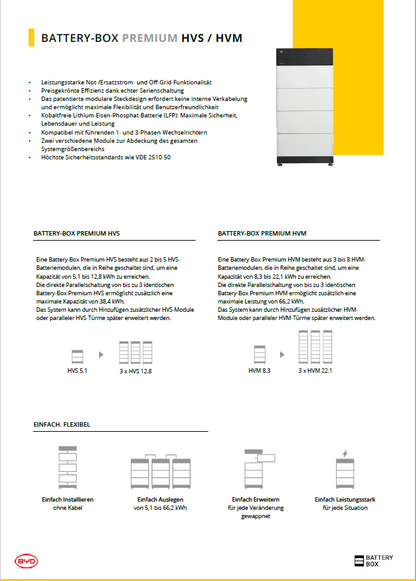 BYD Speicher 5x 2,56 kWh HVS 12.8 Bat. BCU BOX BYD